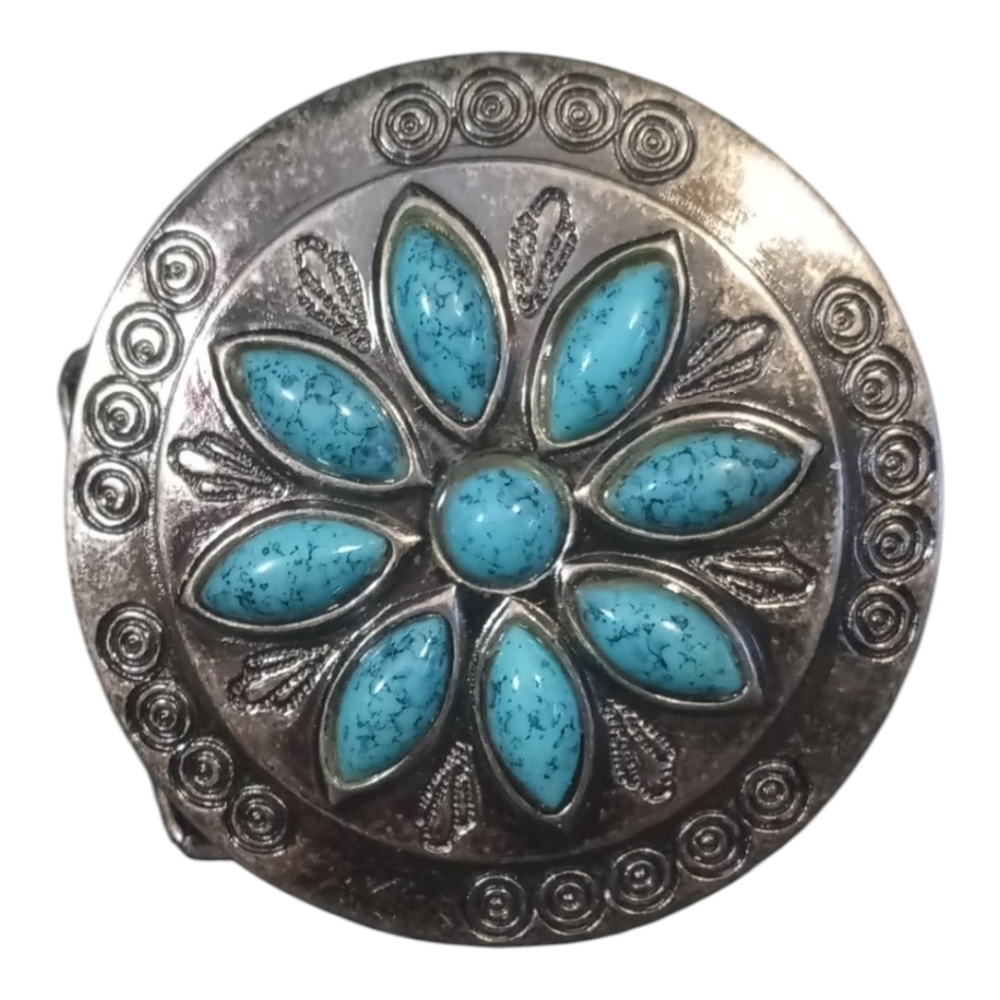 Silver With 9 Turquoise